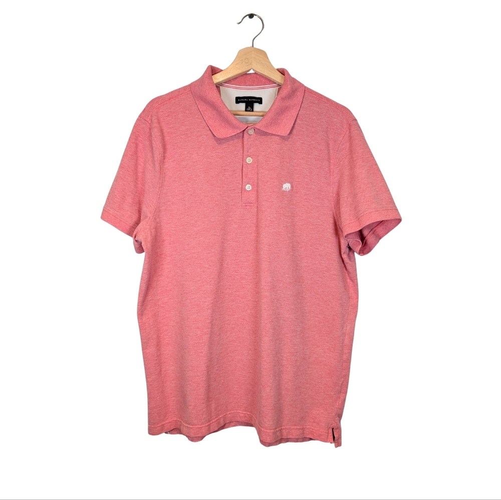Banana Republic men's short-sleeve polo shirt XL Salmon